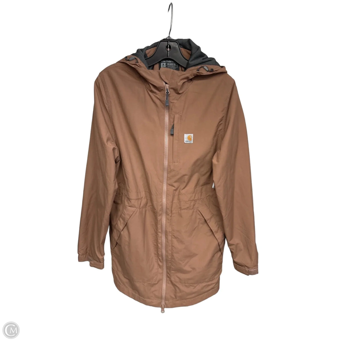 Jacket Windbreaker By Carhartt In Brown, Size: M
