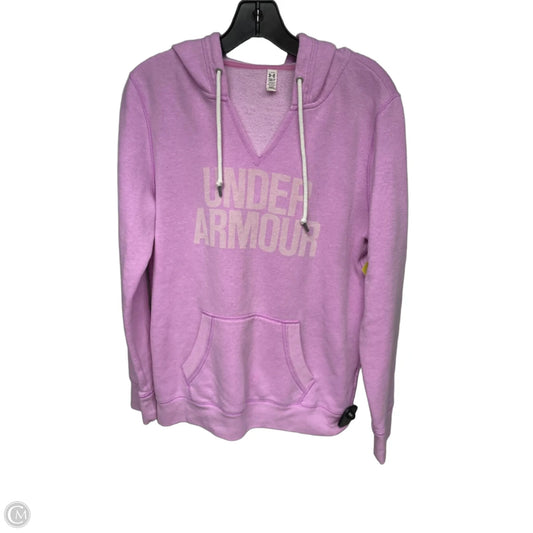 Athletic Sweatshirt Hoodie By Under Armour In Pink, Size: S