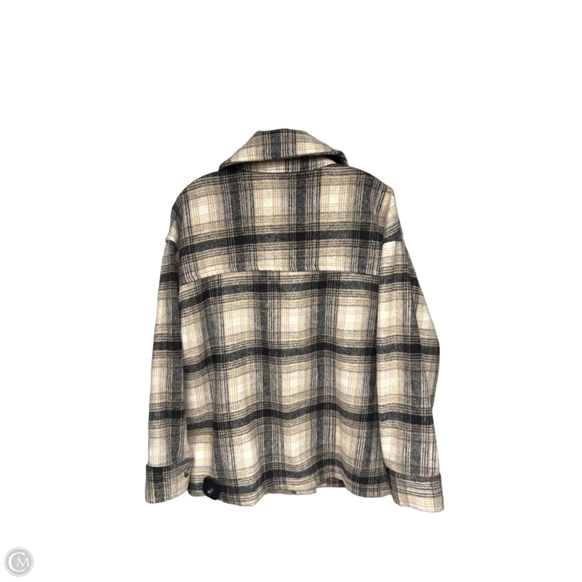 Jacket Shirt By Ana In Plaid Pattern, Size: M