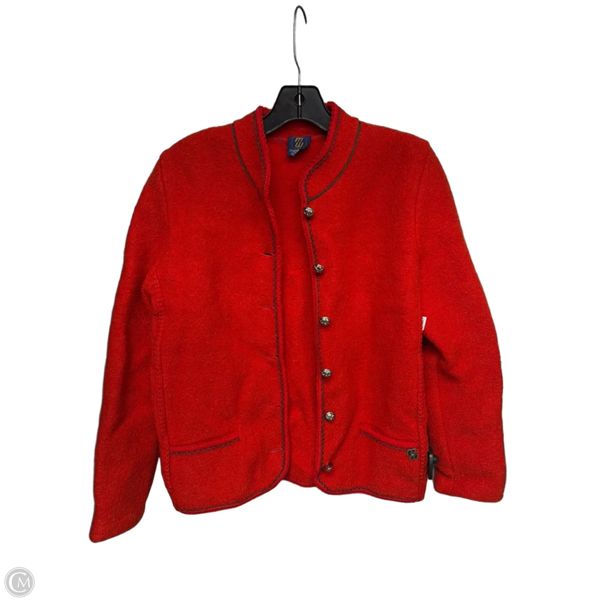 Coat Wool By Cmb In Red, Size: S