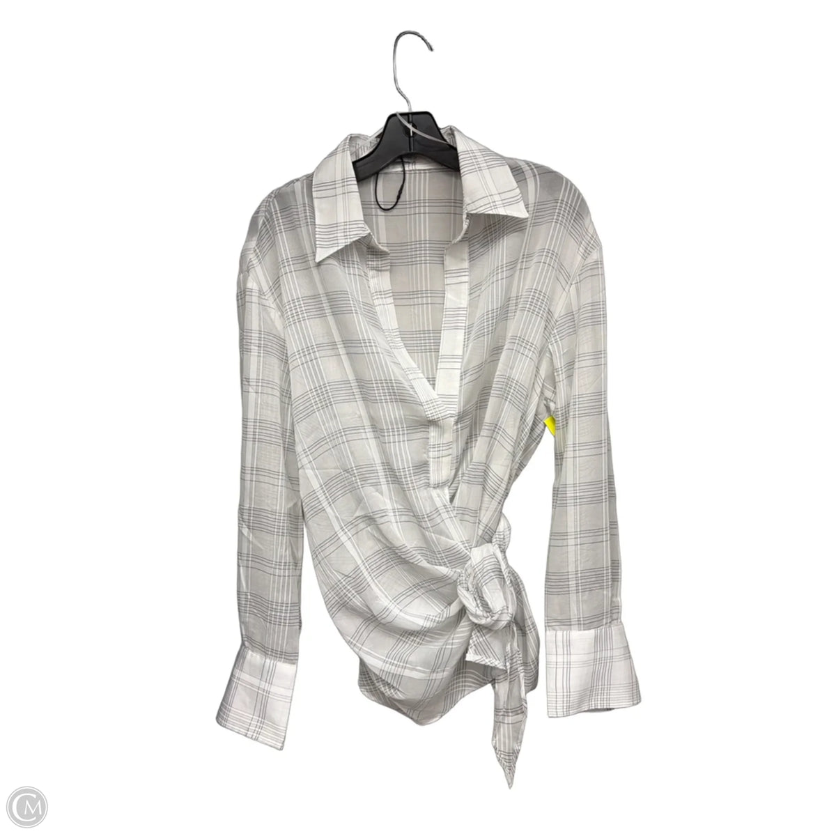 Blouse Long Sleeve By Mng In White, Size: 6