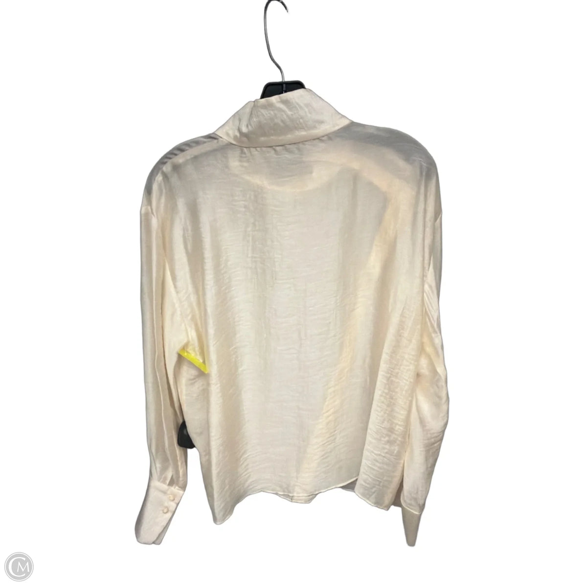 Blouse Long Sleeve By Mng In Cream, Size: 10