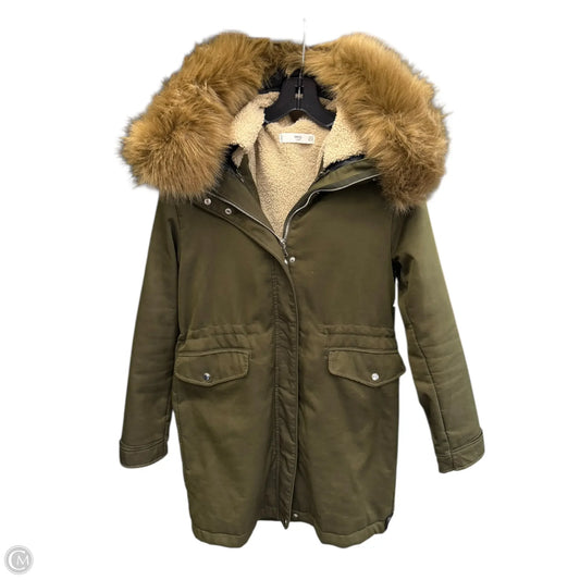 Coat Parka By Mng In Olive, Size: Xs