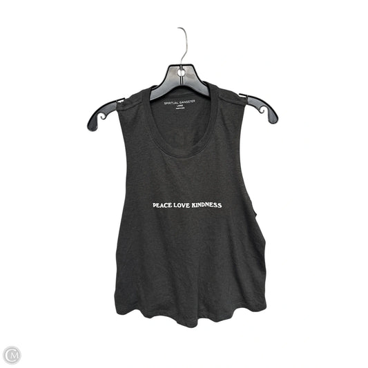 Top Sleeveless Basic By Spiritual Gangster In Grey, Size: L