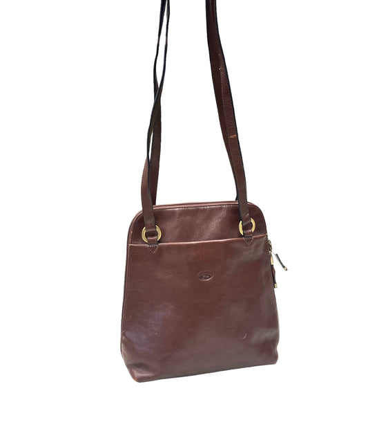 Handbag Leather By Katana, Size: Medium