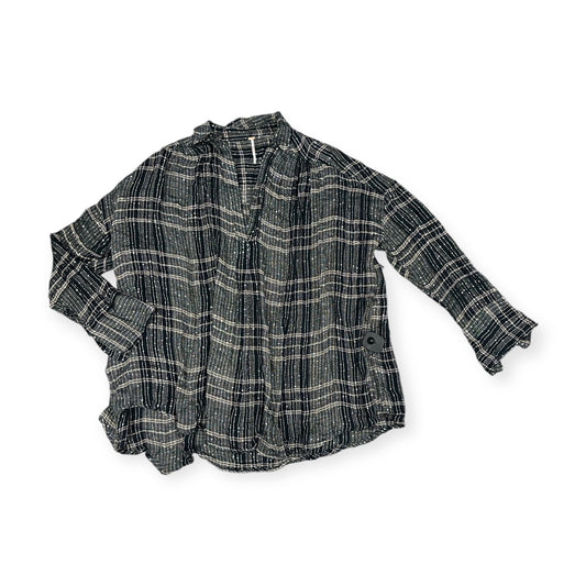 Top Long Sleeve By Free People In Black & Cream, Size: S