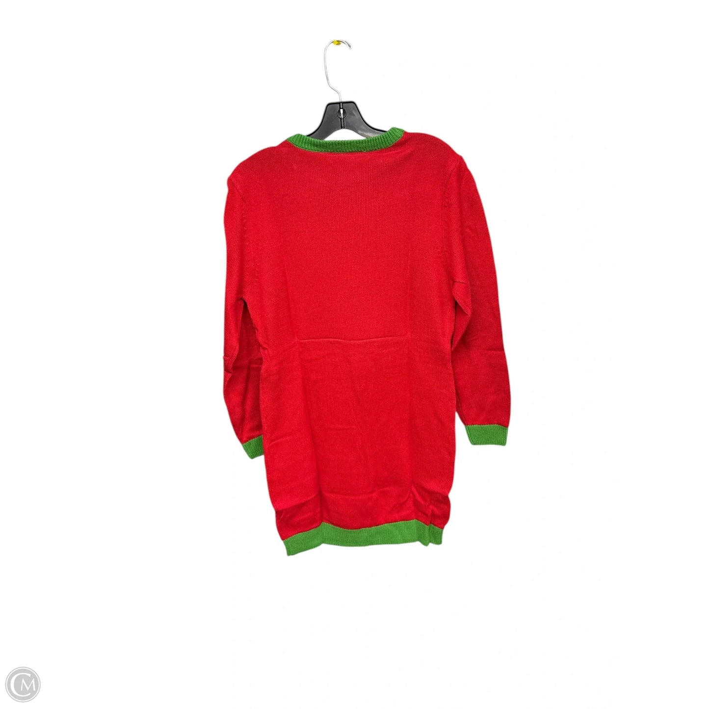 Sweater By Clothes Mentor In Red & White, Size: L
