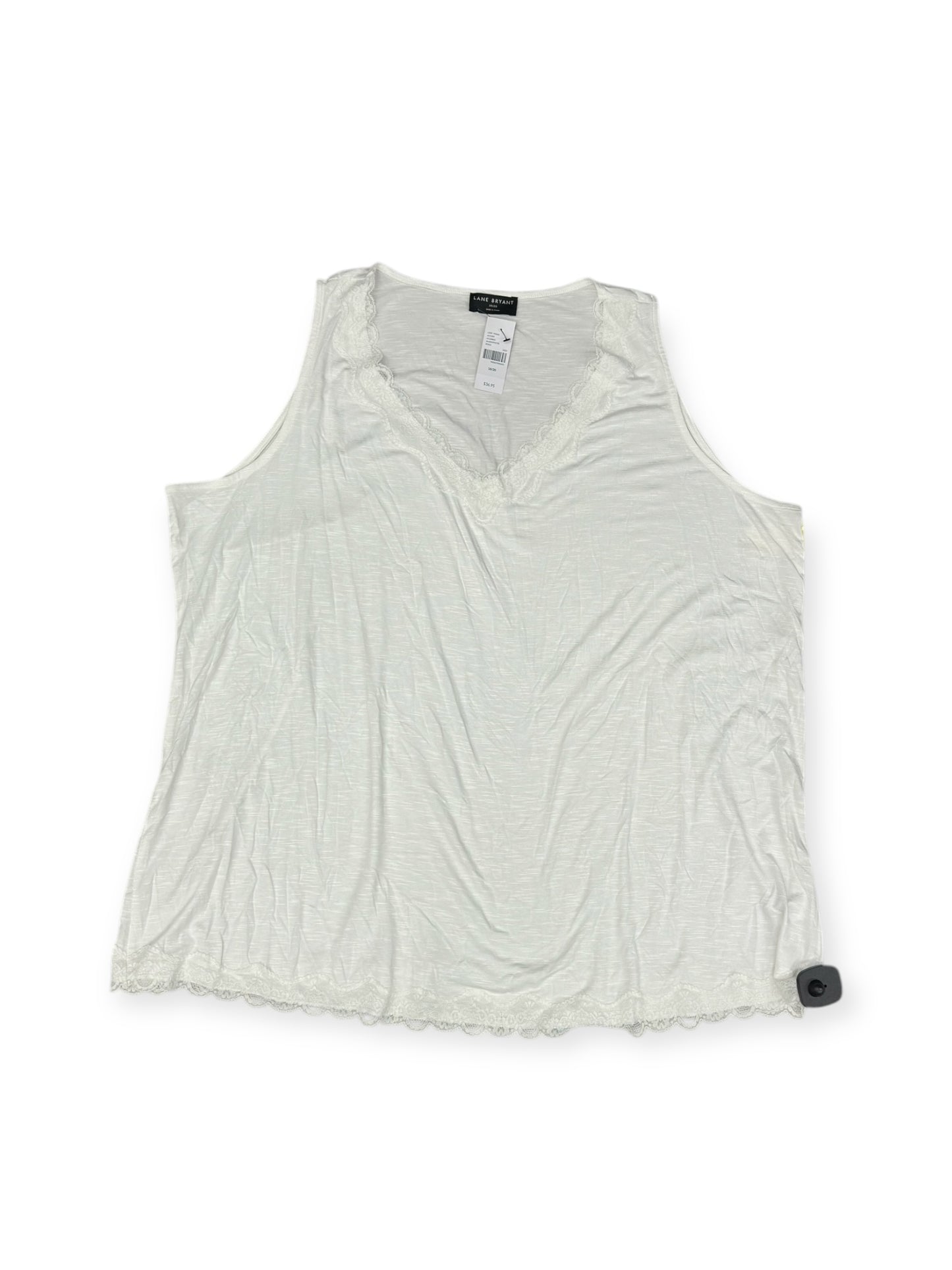 Top Sleeveless By Lane Bryant In White, Size: 1x