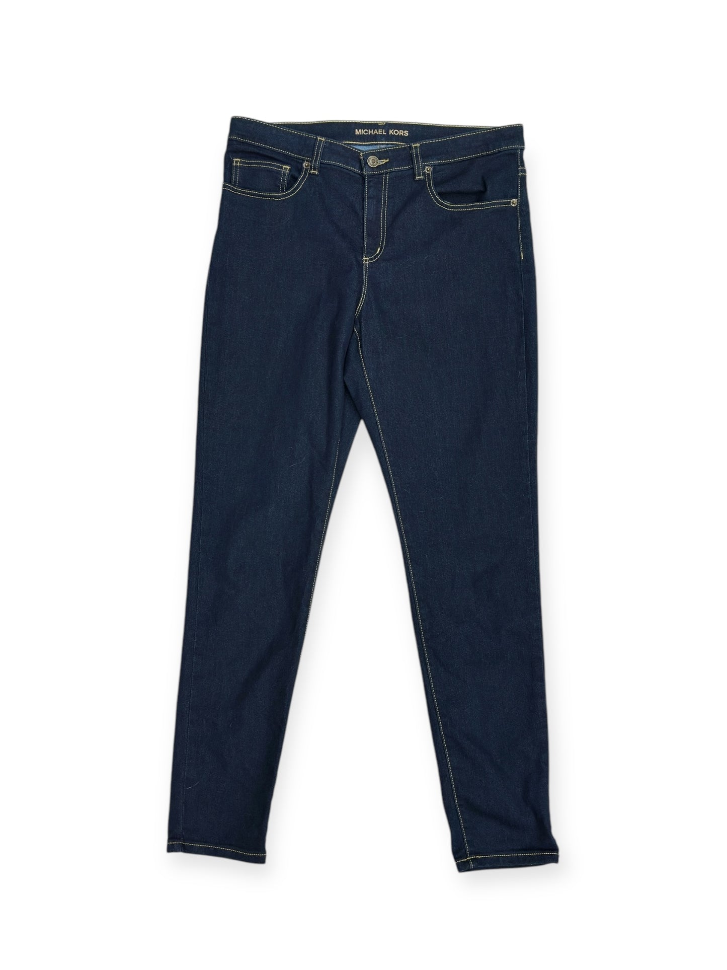 Jeans Skinny By Michael Kors In Blue Denim, Size: 12