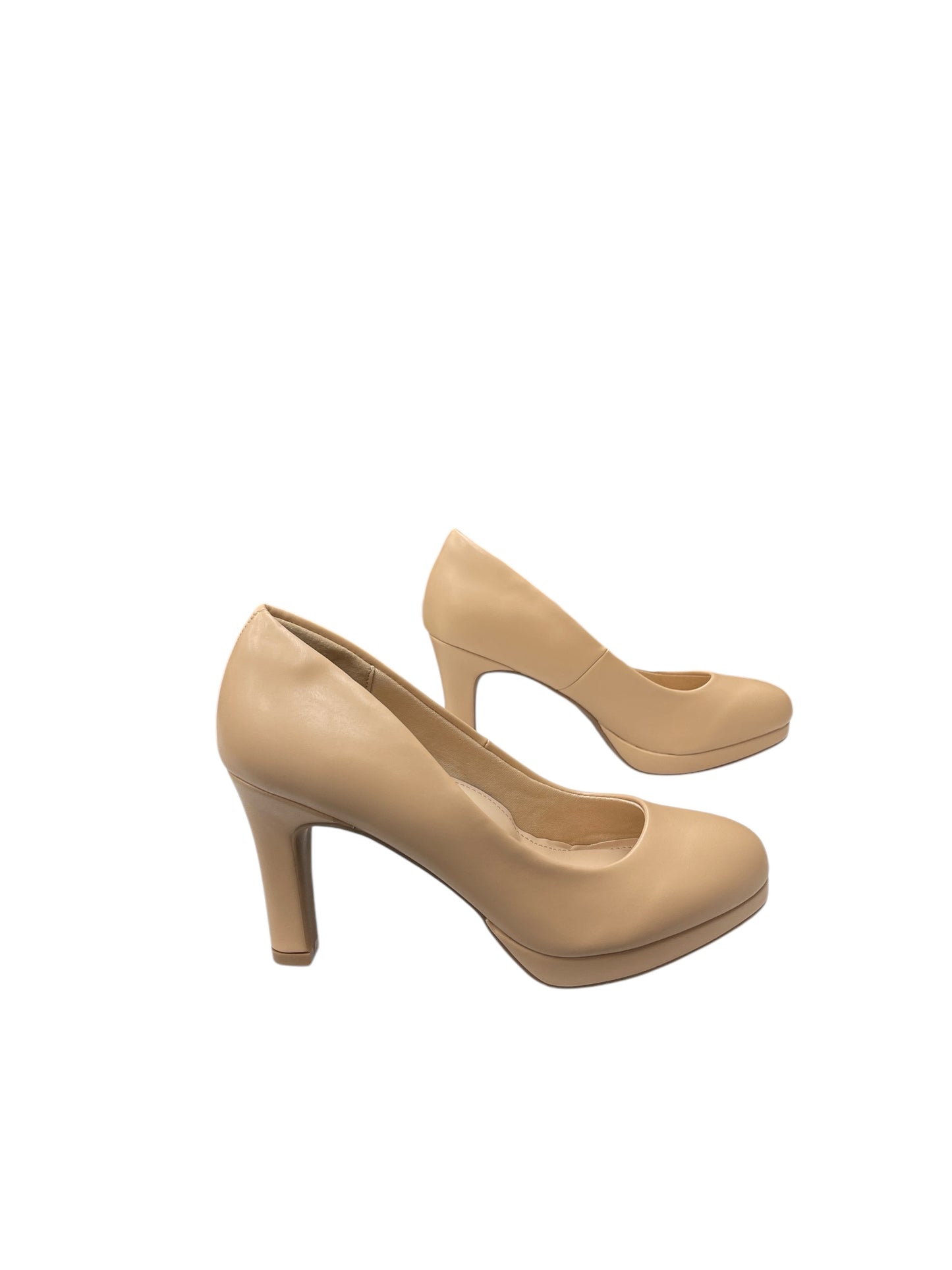 Shoes Heels Kitten By Clothes Mentor In Beige, Size: 6.5