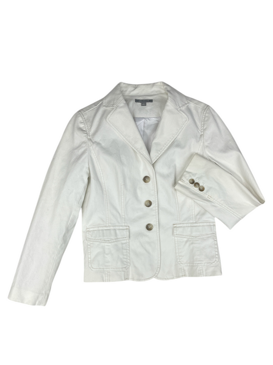 Blazer By Ann Taylor In White, Size: 8