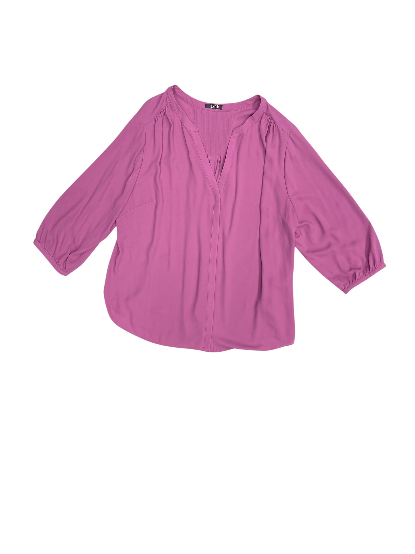 Top Long Sleeve By Not Your Daughters Jeans In Purple, Size: 1x