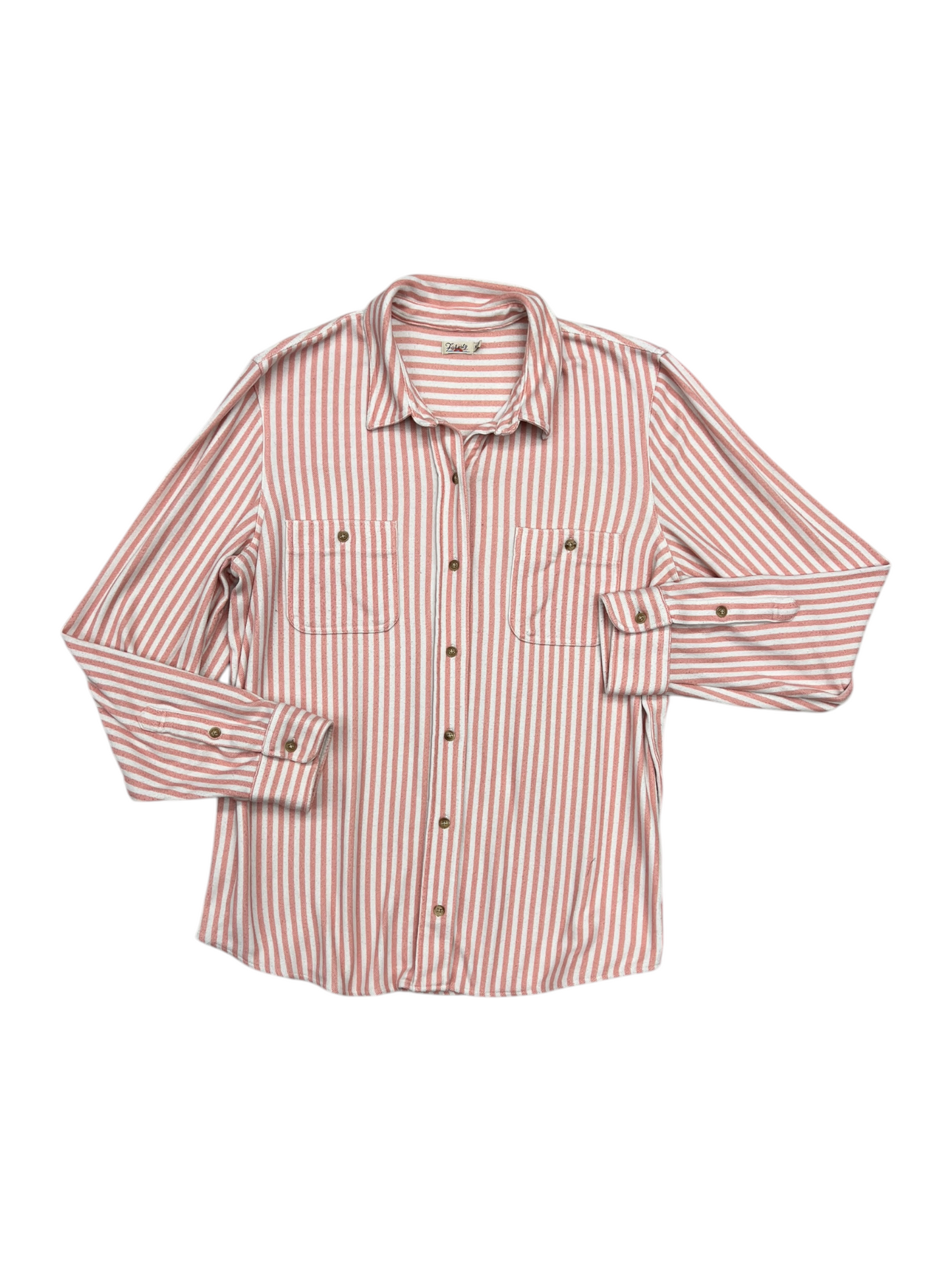 Top Long Sleeve By Faherty In Striped Pattern, Size: Xl