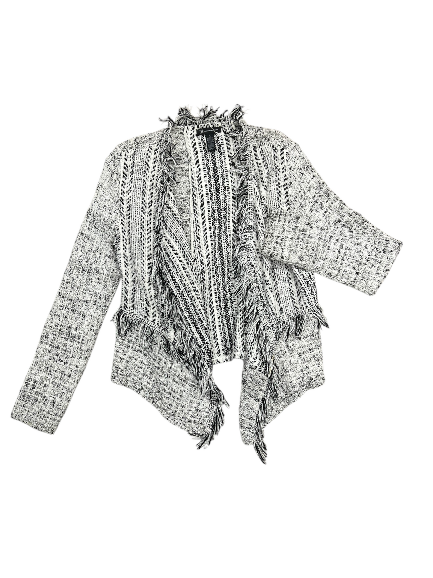 Cardigan By Inc In Black & White, Size: Xl