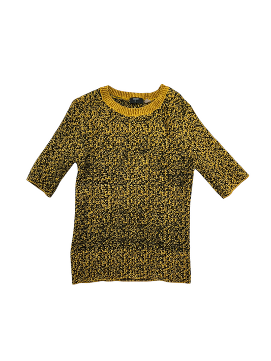 Sweater By Tahari By Arthur Levine In Black & Gold, Size: M