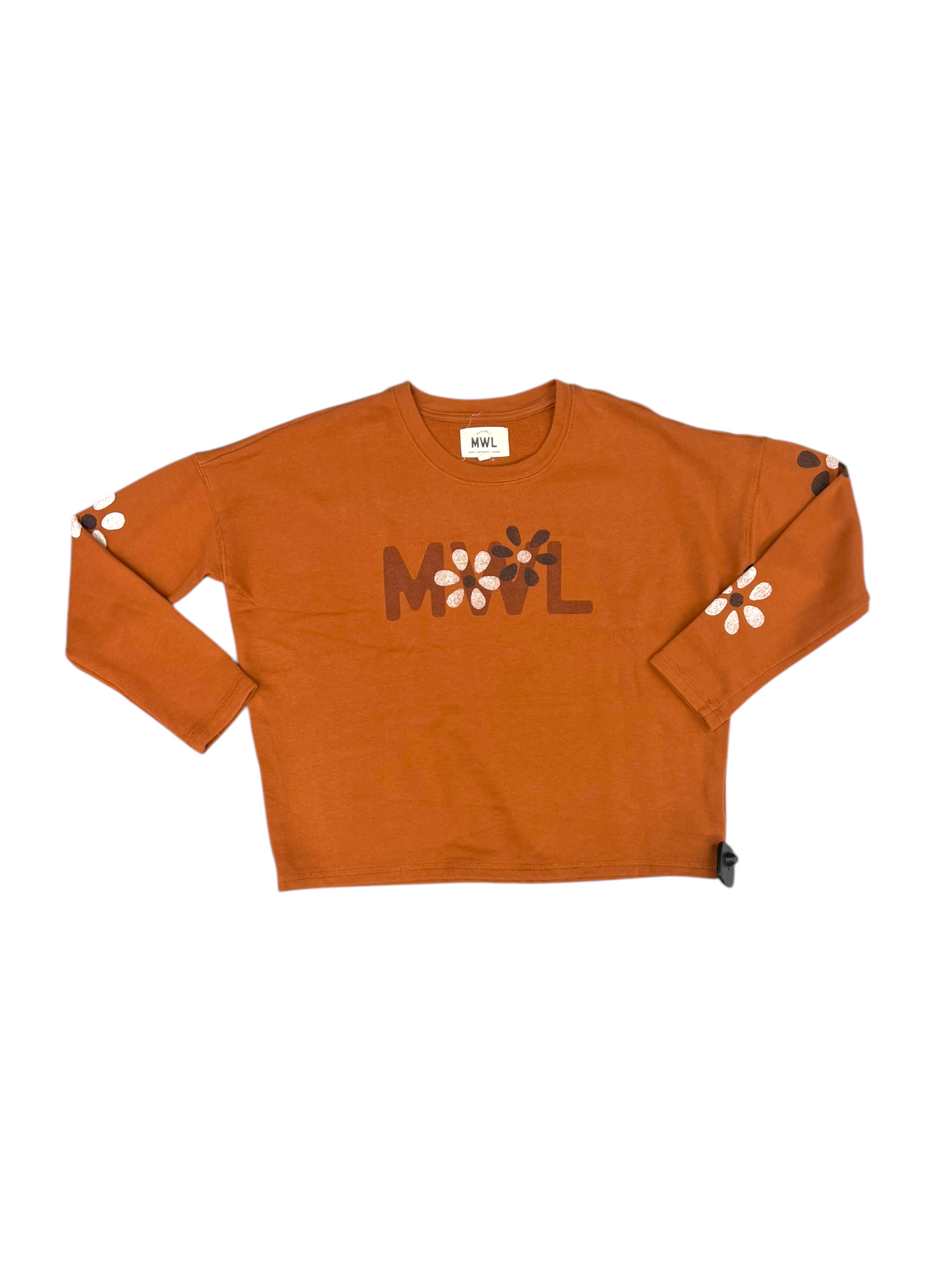 Sweatshirt Crewneck By Madewell In Orange, Size: Xs