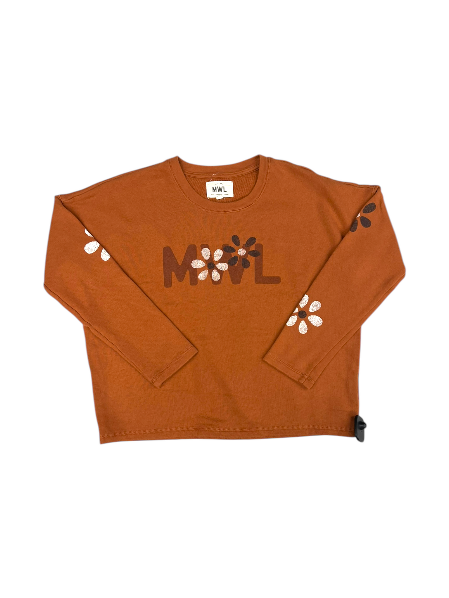 Sweatshirt Crewneck By Madewell In Orange, Size: Xs