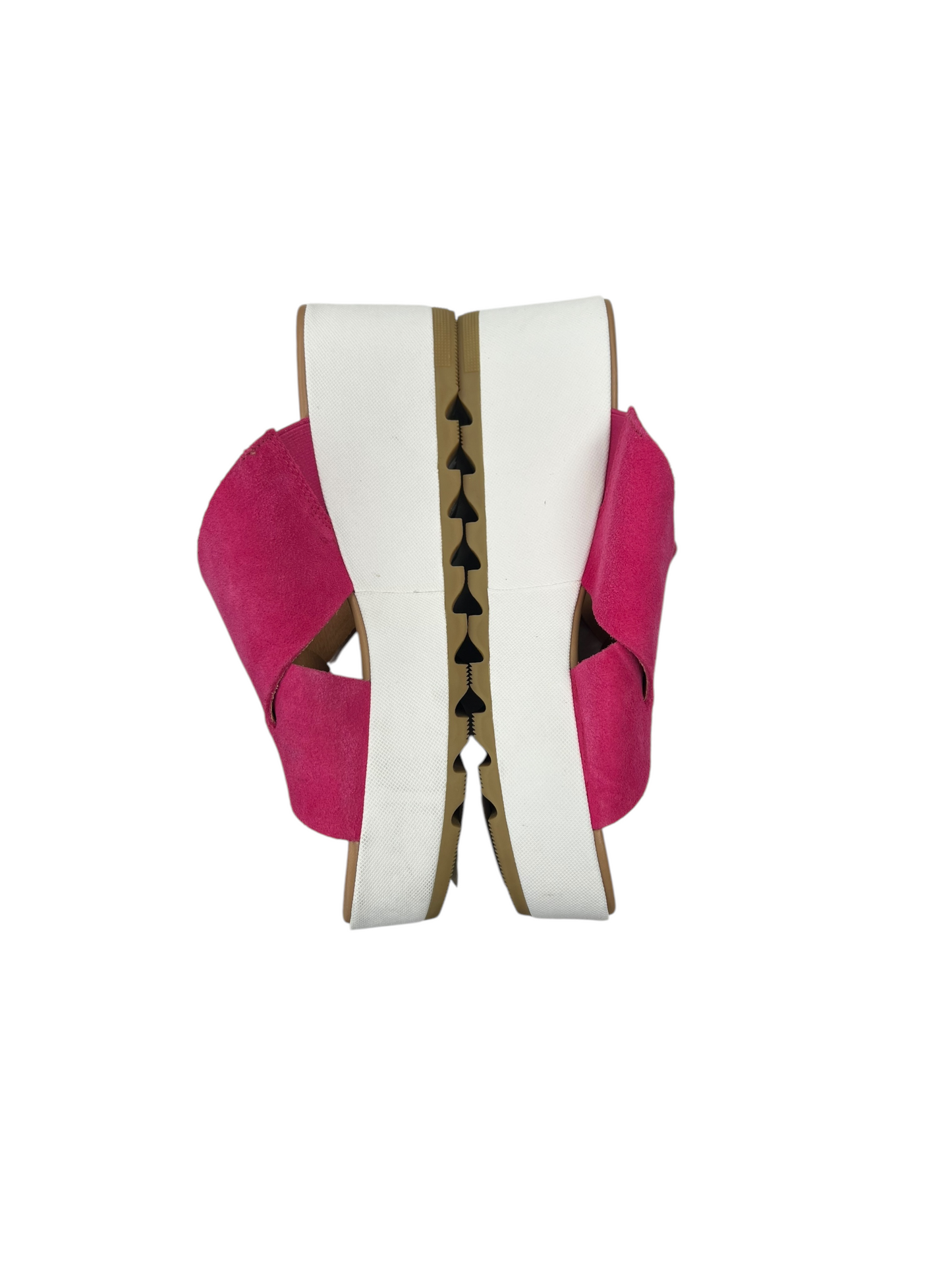 Sandals Heels Block By Sorel In Pink & White, Size: 9