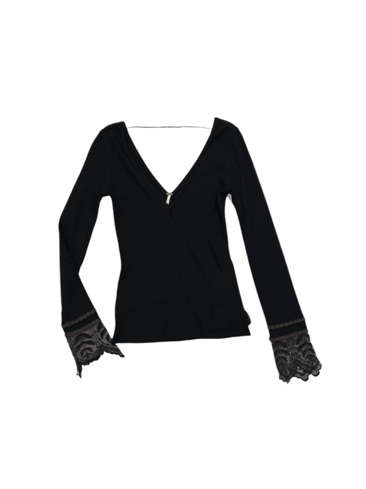 Top Long Sleeve By Free People In Black, Size: S