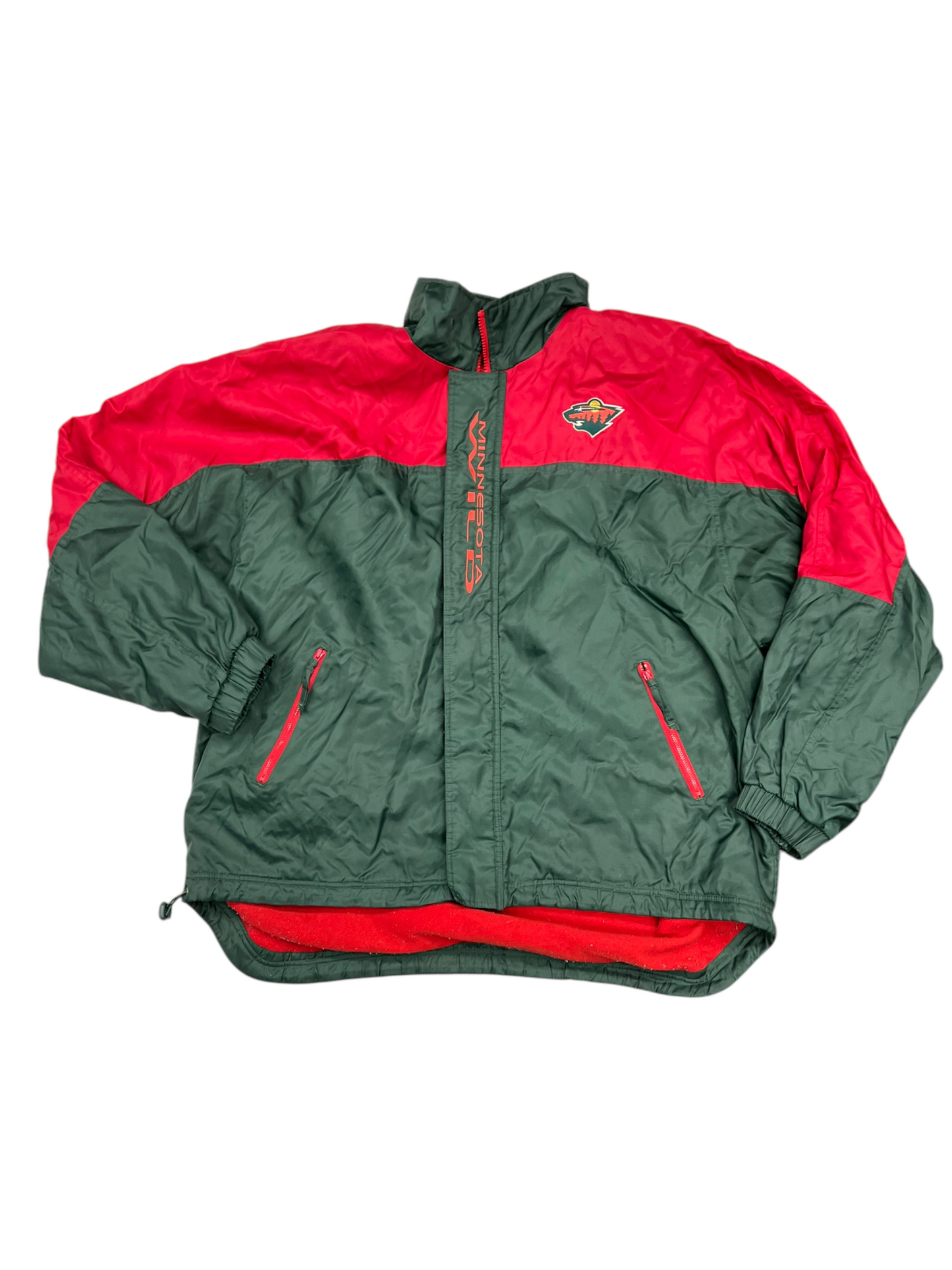 Athletic Jacket By Nhl In Green & Red, Size: Xl