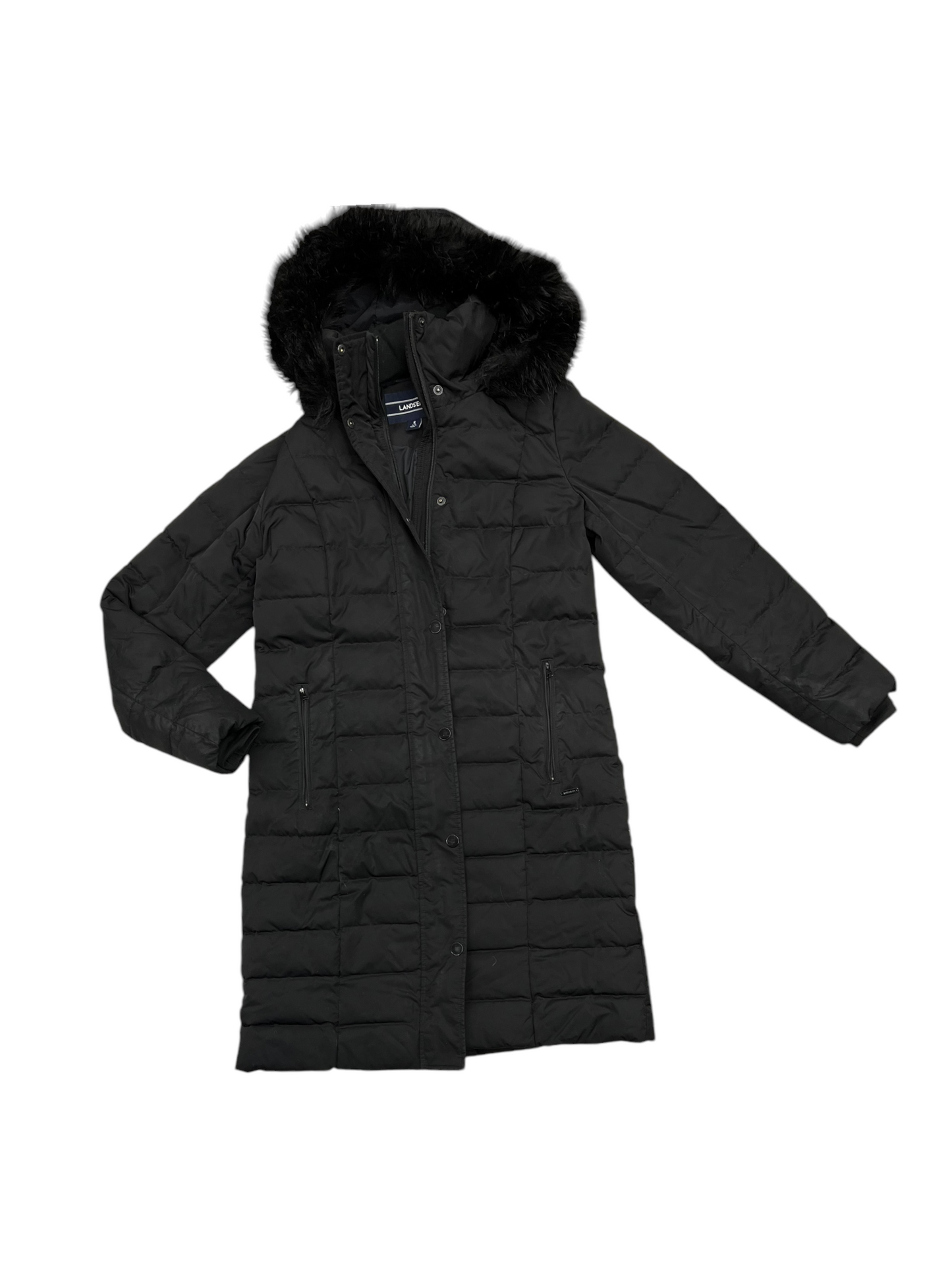 Coat Puffer & Quilted By Lands End In Black, Size: S