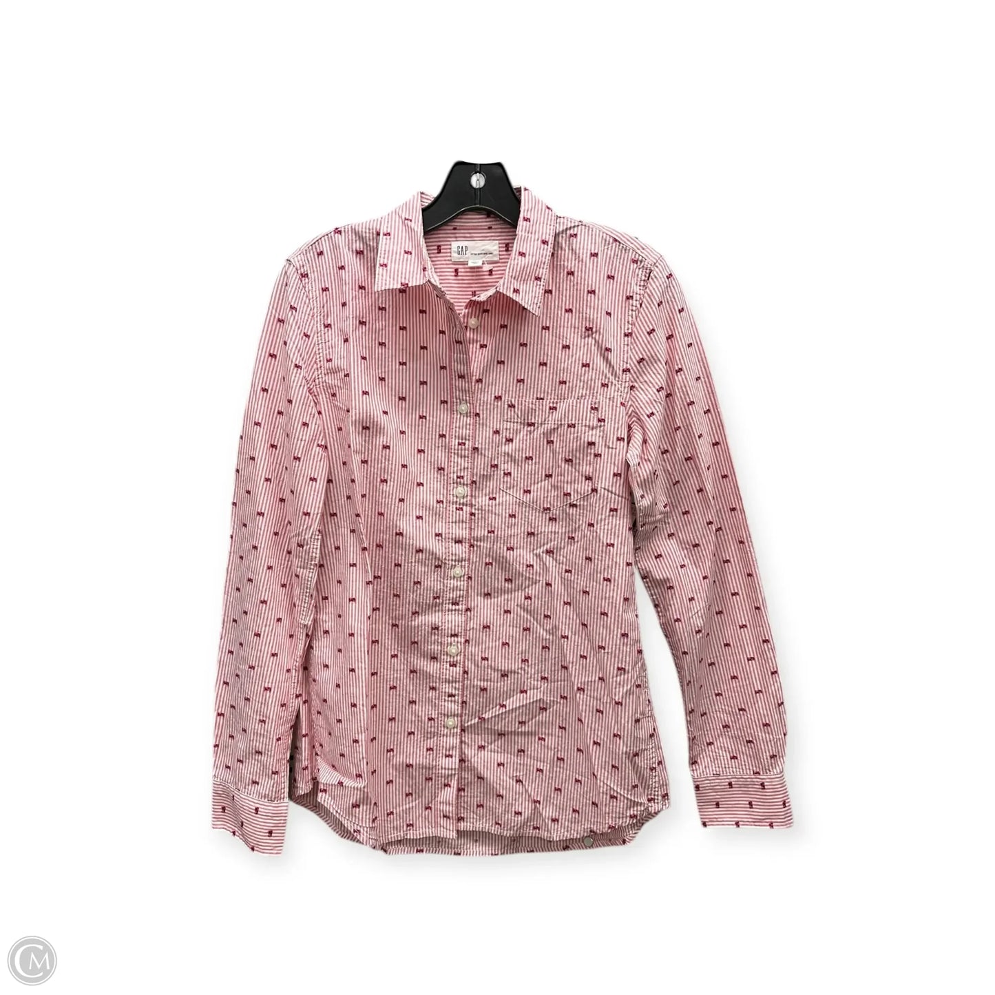 Top Long Sleeve By Gap In Striped Pattern, Size: S