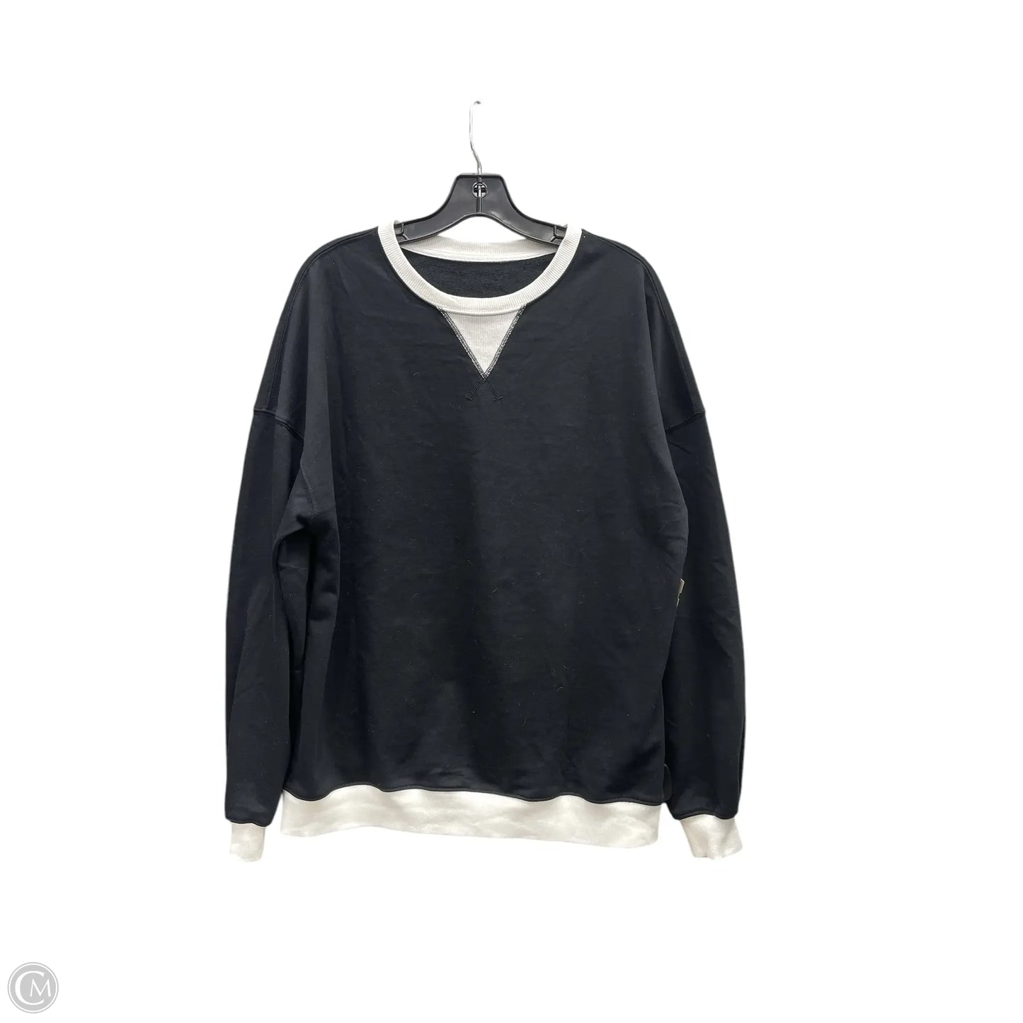 Top Long Sleeve By Clothes Mentor In Black & White, Size: M