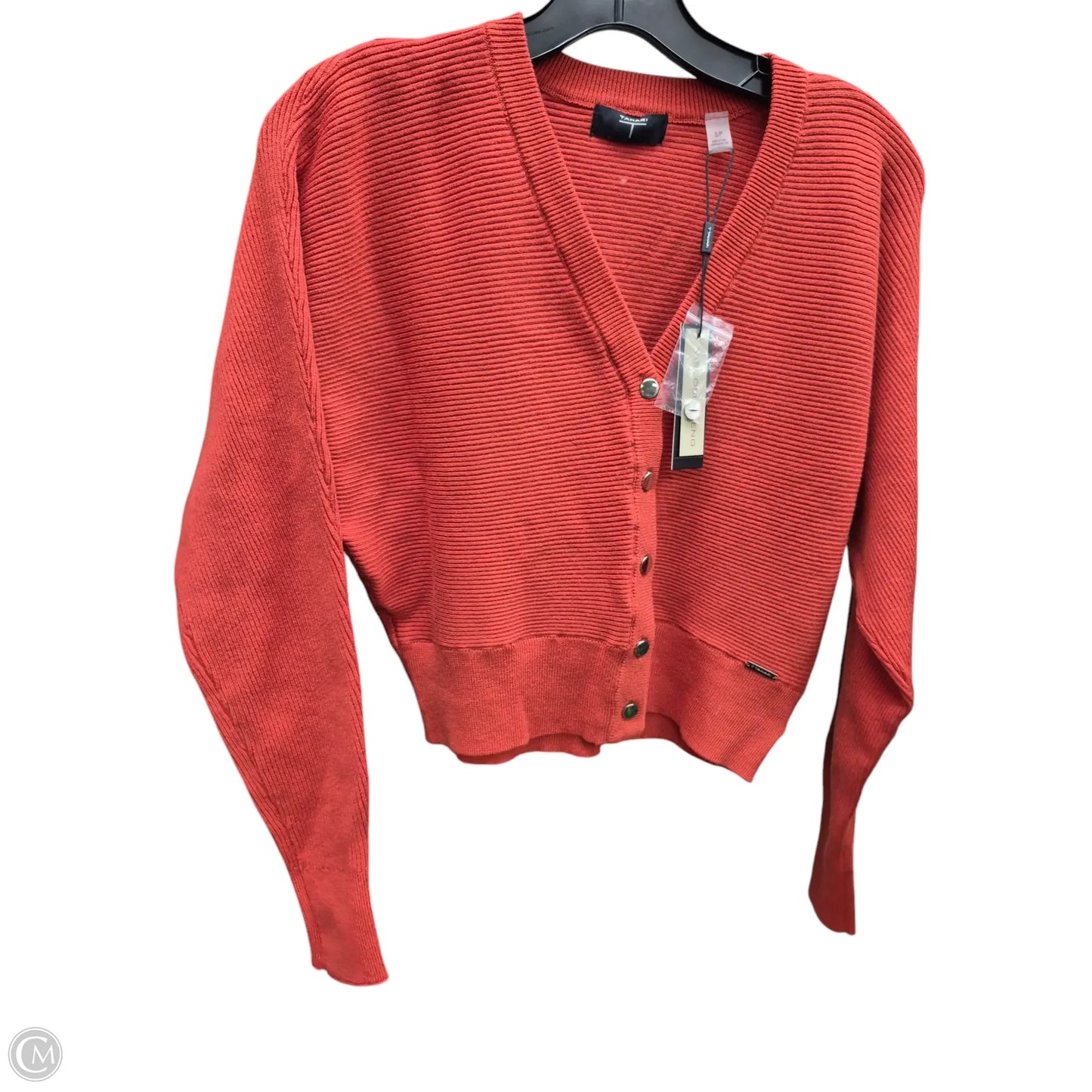 Top Long Sleeve By Tahari By Arthur Levine In Orange, Size: S