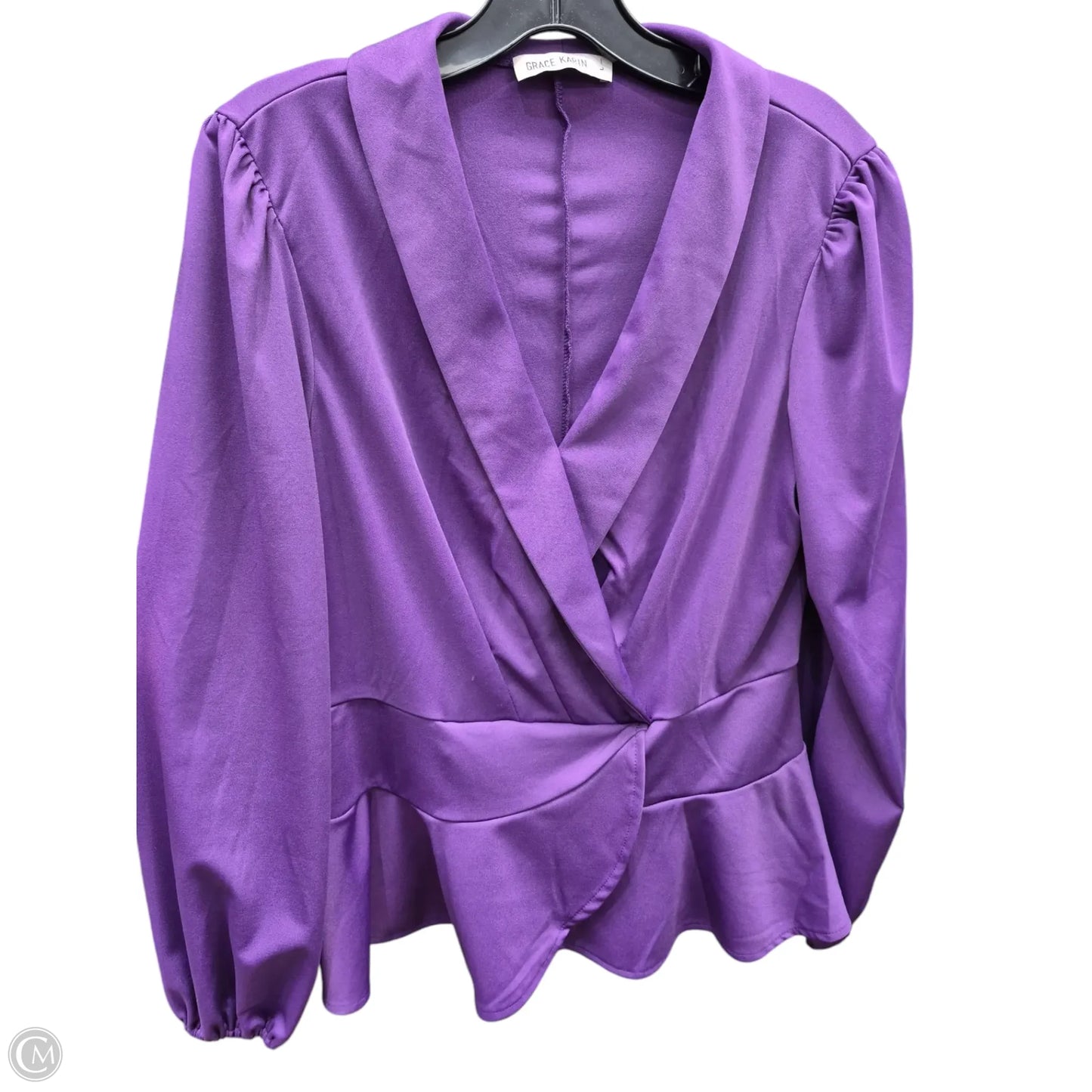 Top Long Sleeve By Grace Karin In Purple, Size: L