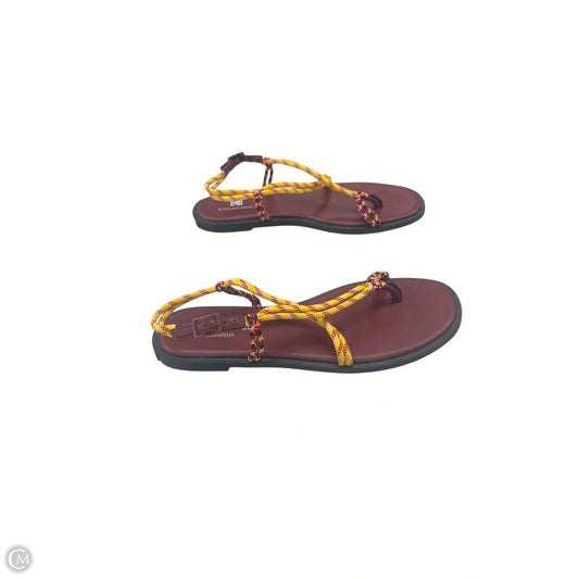 Sandals Flats By Stradivarius In Maroon