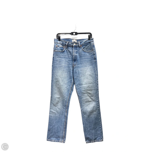 Jeans Straight By Zara In Blue Denim, Size: 8