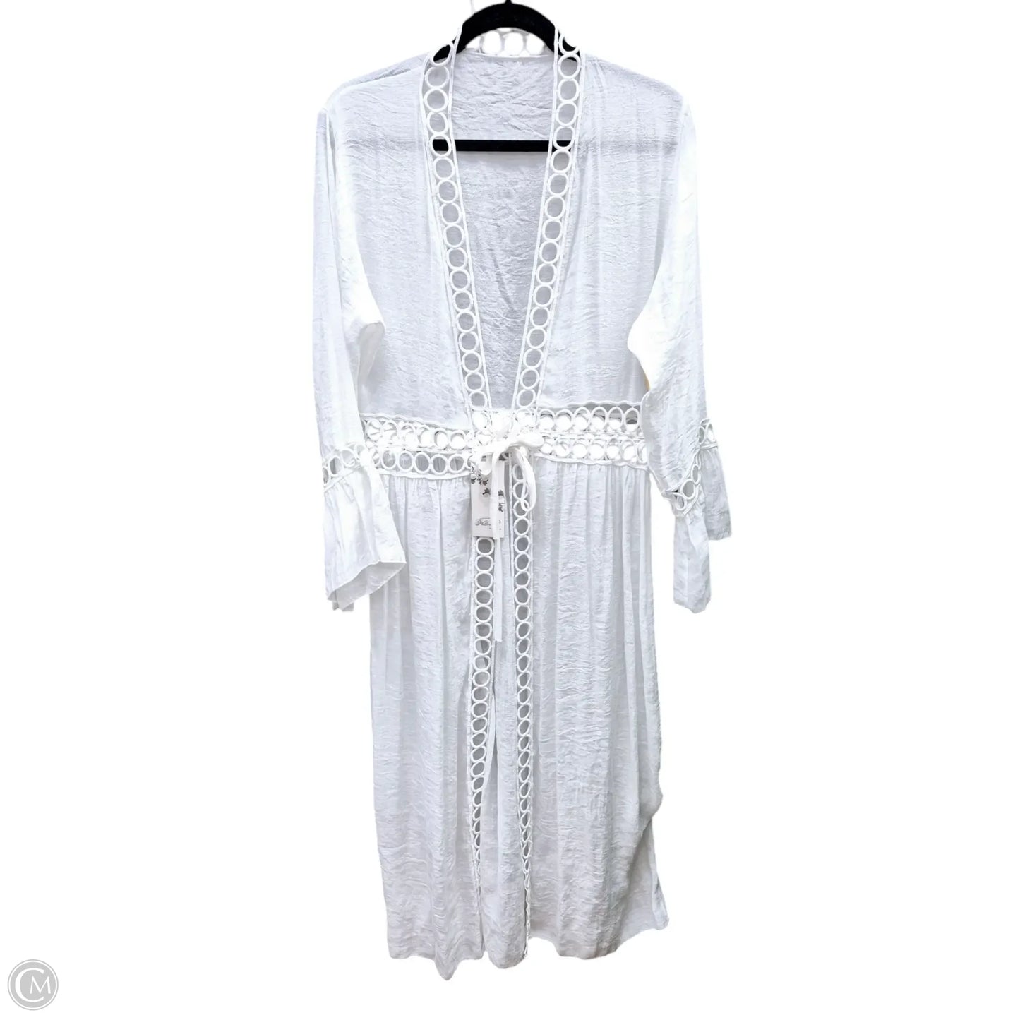 Swimwear Cover-up By Clothes Mentor In White