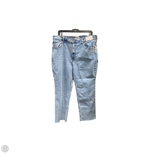 Jeans Straight By Abercrombie And Fitch In Blue Denim, Size: 16