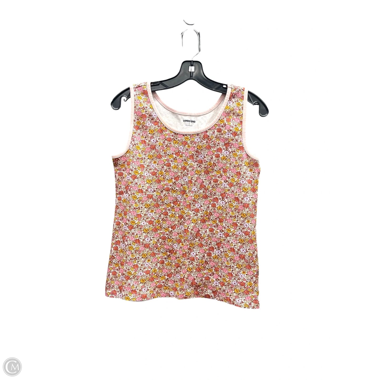 Top Sleeveless By Lands End In Floral Print, Size: S