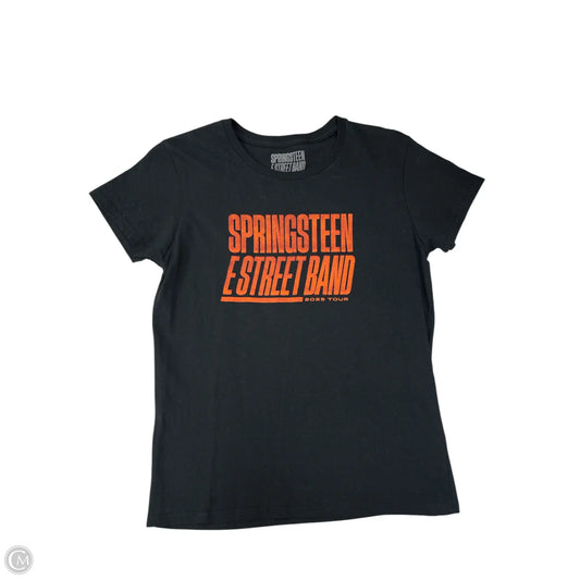 Top Short Sleeve Basic By Clothes Mentor In Black & Orange, Size: M