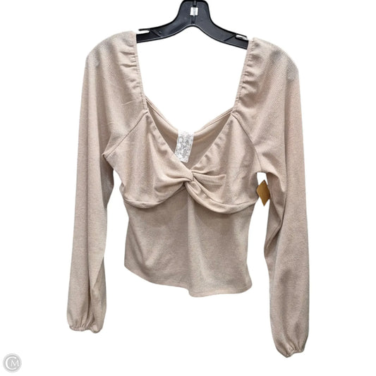 Top Long Sleeve By Clothes Mentor In Gold, Size: L