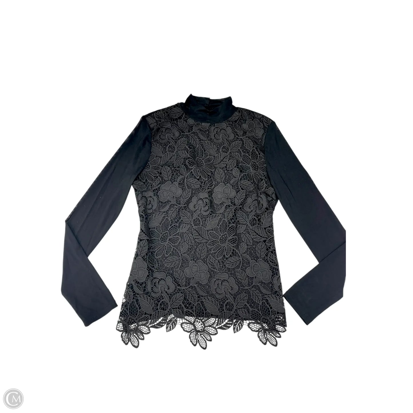 Top Long Sleeve By Gracia In Black, Size: M