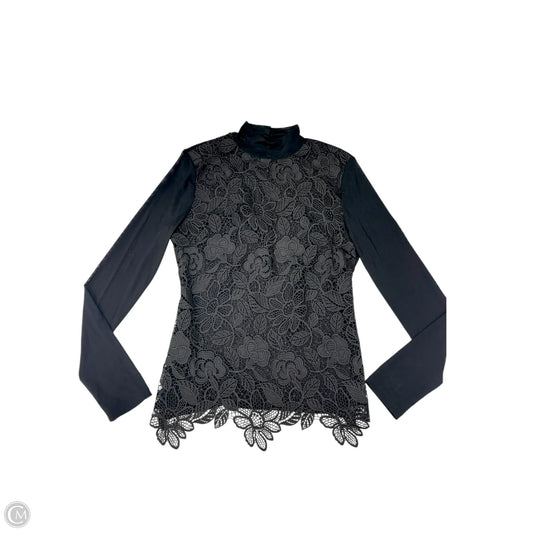 Top Long Sleeve By Gracia In Black, Size: M