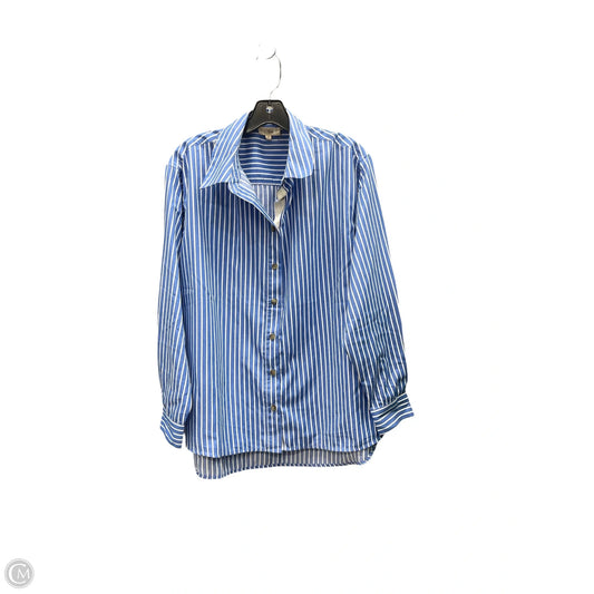 Top Long Sleeve By Elan In Striped Pattern, Size: S