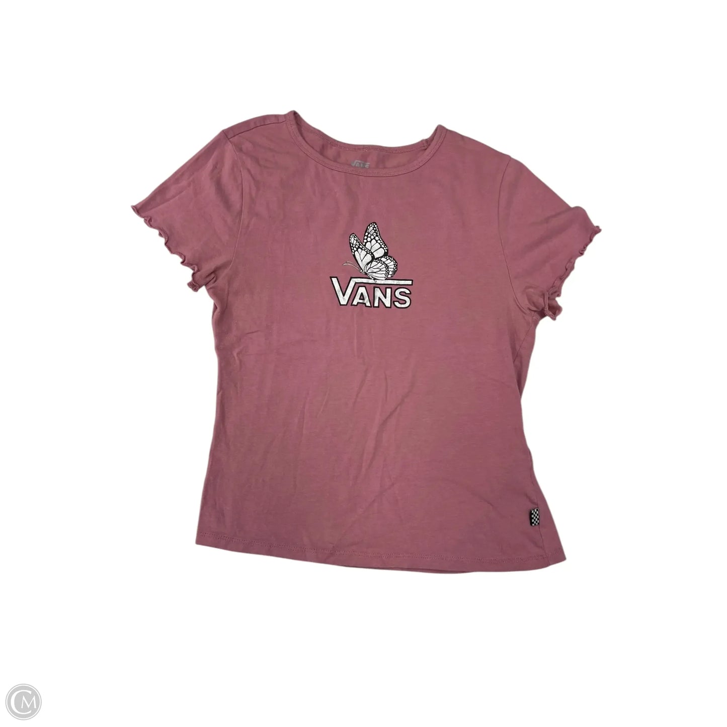 Top Short Sleeve By Vans In Pink, Size: S