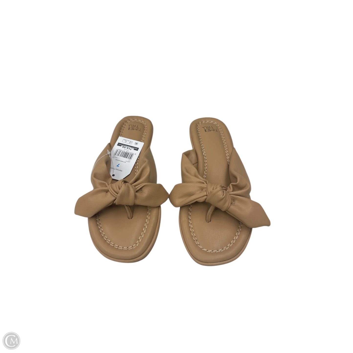 Sandals Flats By Time And Tru In Tan, Size: 7