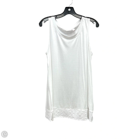 Top Sleeveless By Logo In White, Size: M