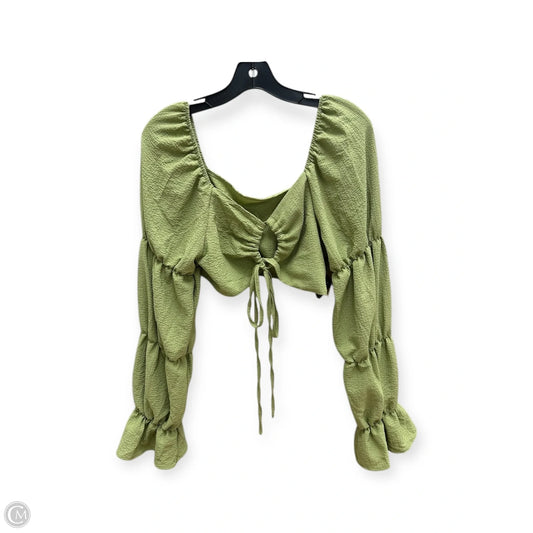 Top Long Sleeve By Shein In Green, Size: M