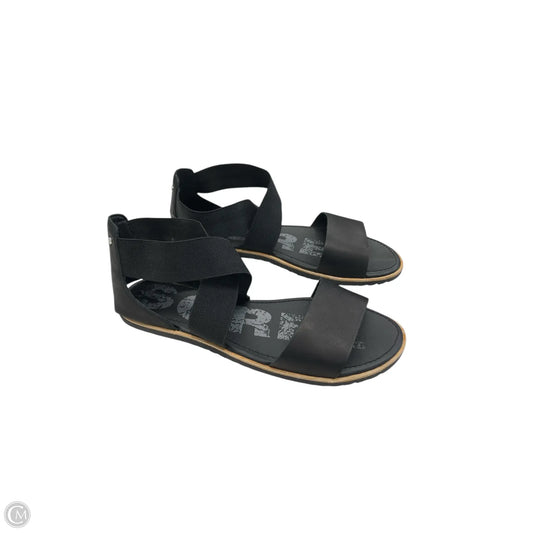 Sandals Flats By Sorel In Black, Size: 10.5