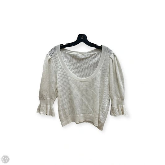 Top 3/4 Sleeve By Paige In Ivory, Size: M