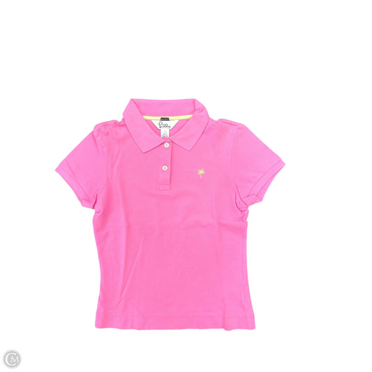 Top Short Sleeve Designer By Lilly Pulitzer In Pink, Size: S