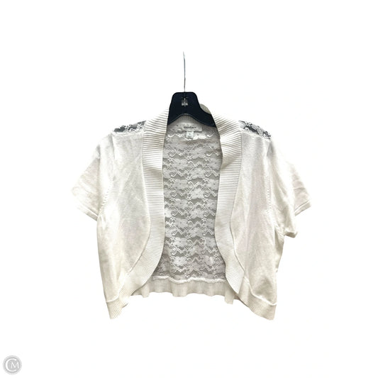 Cardigan By Dressbarn In White, Size: 1x