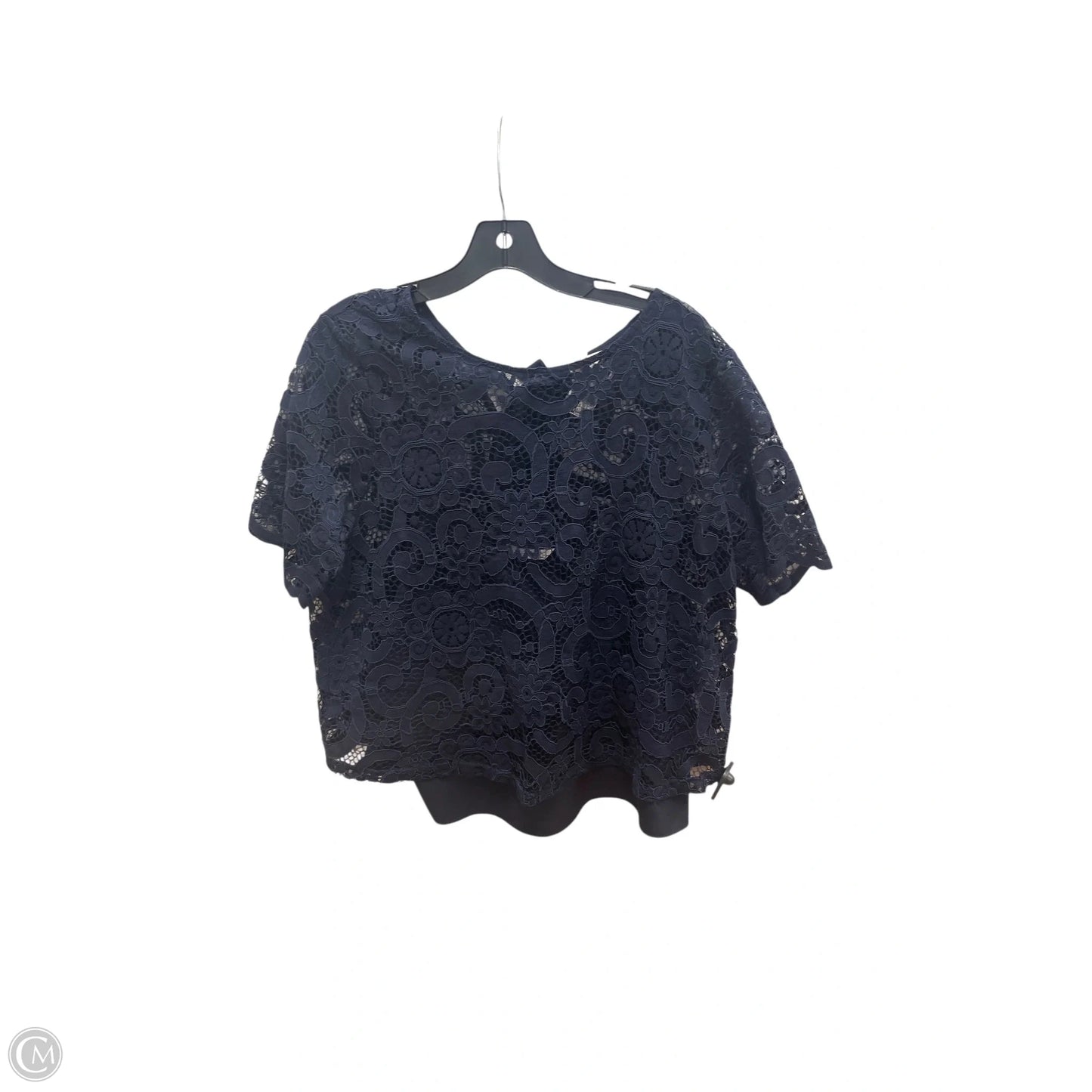 Top Short Sleeve By Nanette Lepore In Navy, Size: Xl