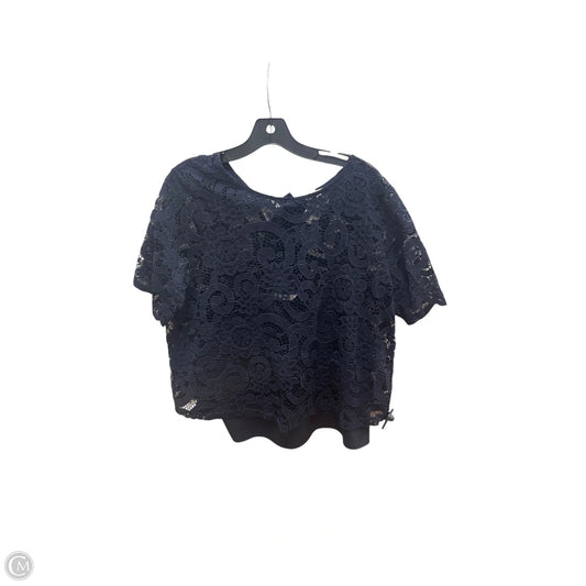 Top Short Sleeve By Nanette Lepore In Navy, Size: Xl
