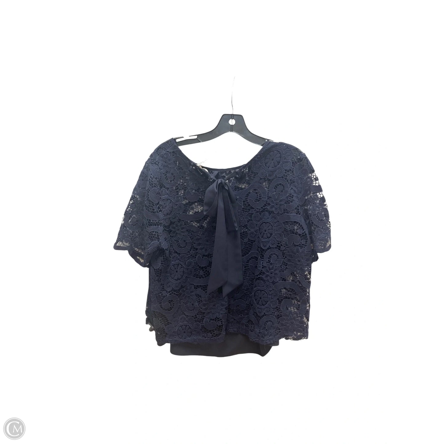 Top Short Sleeve By Nanette Lepore In Navy, Size: Xl